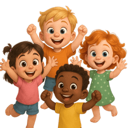 Children cheering